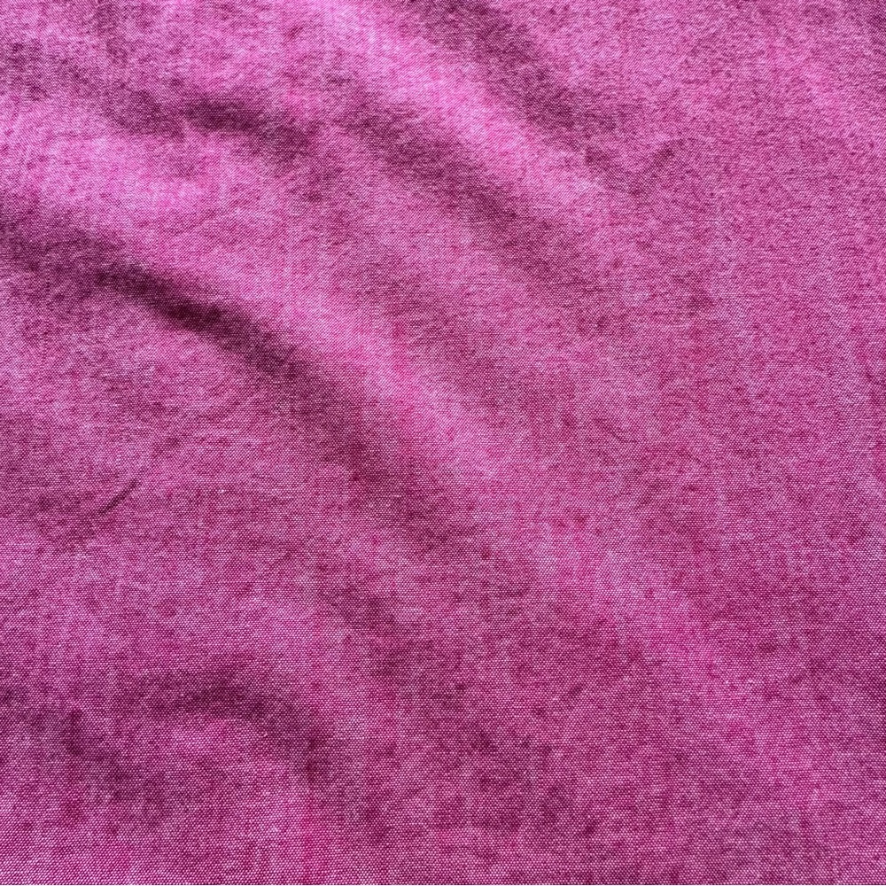 Banana Republic Factory Pink Chambray Button Down Back Off The Shoulder Top Sz S - Picture 11 of 15